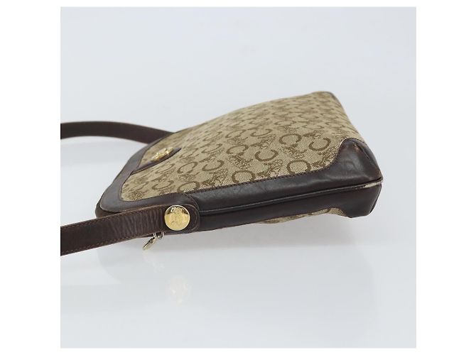 Céline Borsa a Spalla Celine C Sulky in Tela Beige Oro Auth 161739 D'oro - vista 4