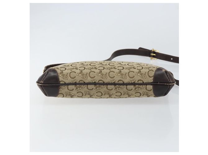 Céline Borsa a Spalla Celine C Sulky in Tela Beige Oro Auth 161739 D'oro - vista 5