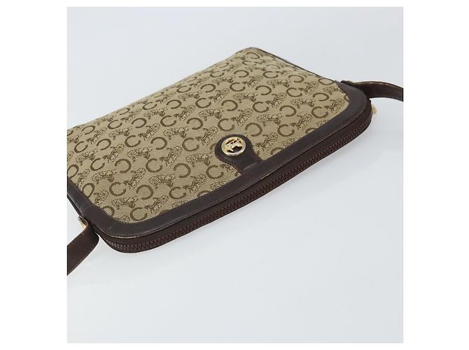 Céline Borsa a Spalla Celine C Sulky in Tela Beige Oro Auth 161739 D'oro - vista 6