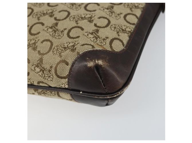 Céline Borsa a Spalla Celine C Sulky in Tela Beige Oro Auth 161739 D'oro - vista 9
