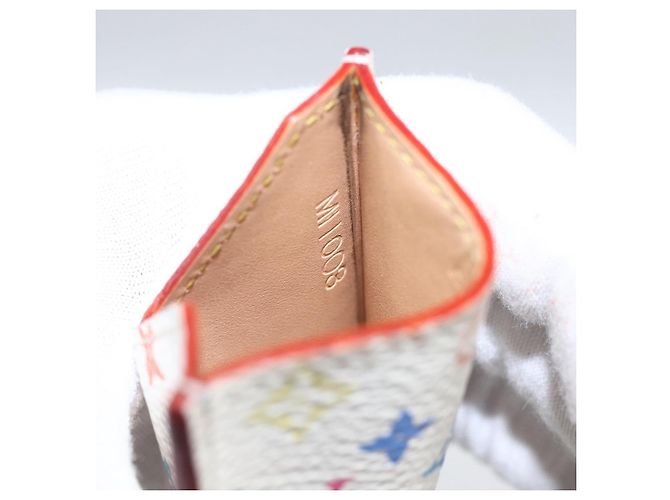 LOUIS VUITTON Monogramm Multicolor Spiegel Etui Weiß M92651 LV Auth 162263V - Ansicht 10