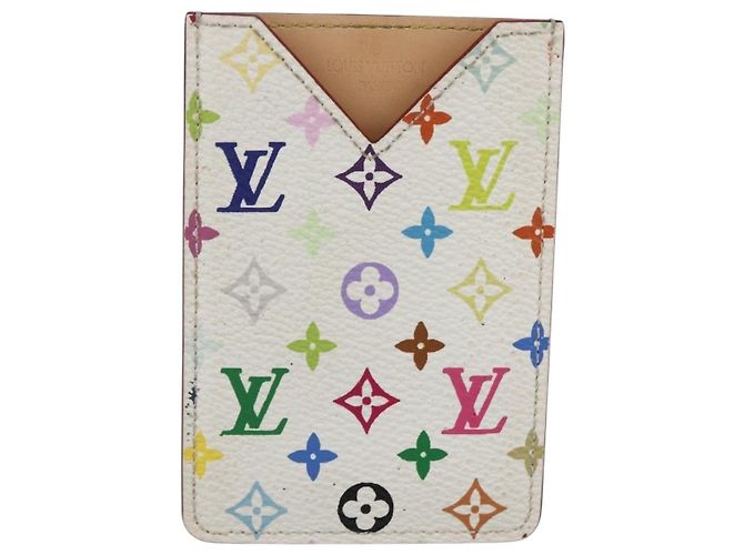 LOUIS VUITTON Monogramm Multicolor Spiegel Etui Weiß M92651 LV Auth 162263V - Ansicht 13