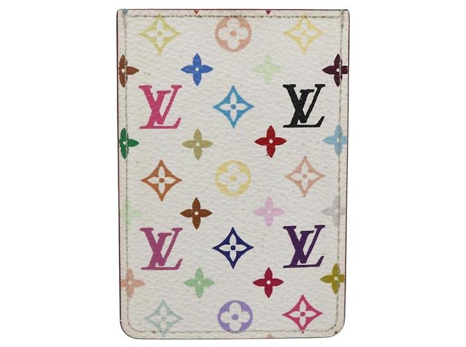 LOUIS VUITTON Monogramm Multicolor Spiegel Etui Weiß M92651 LV Auth 162263V - Ansicht 2