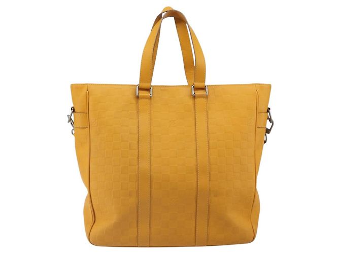 LOUIS VUITTON Borsa Damier Infini Neo Tadao 2way Gialla N41228 LV Auth 161769 Giallo - vista 2