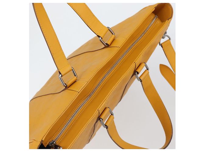 LOUIS VUITTON Borsa Damier Infini Neo Tadao 2way Gialla N41228 LV Auth 161769 Giallo - vista 6