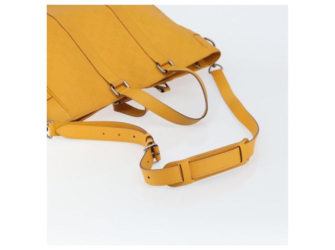 LOUIS VUITTON Borsa Damier Infini Neo Tadao 2way Gialla N41228 LV Auth 161769 Giallo - vista 9