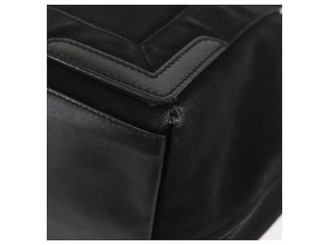 BALENCIAGA Navy Cabas S Hand Bag Canvas Black 339933 Auth hk3318 - view 10