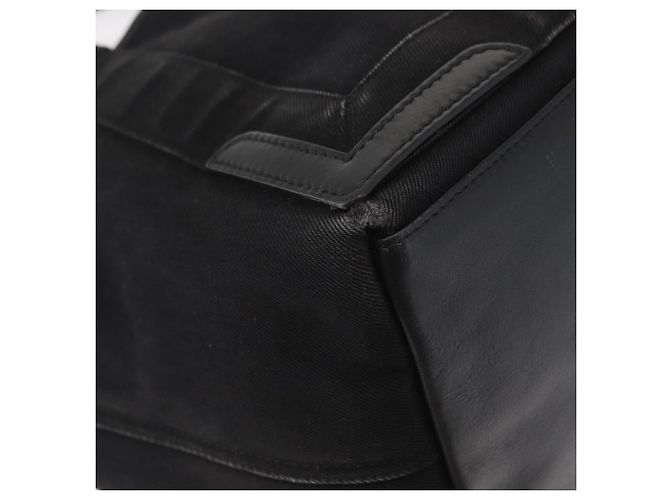 BALENCIAGA Navy Cabas S Hand Bag Canvas Black 339933 Auth hk3318 - view 13