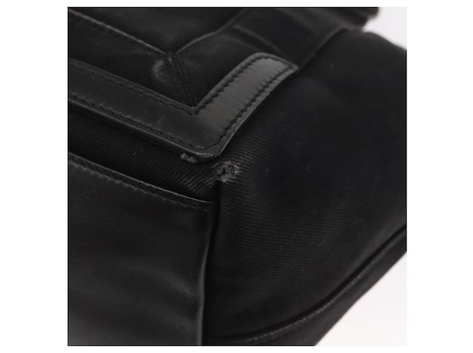 BALENCIAGA Navy Cabas S Hand Bag Canvas Black 339933 Auth hk3318 - view 15