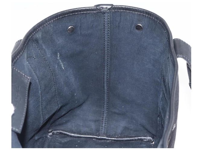 BALENCIAGA Navy Cabas S Hand Bag Canvas Black 339933 Auth hk3318 - view 17