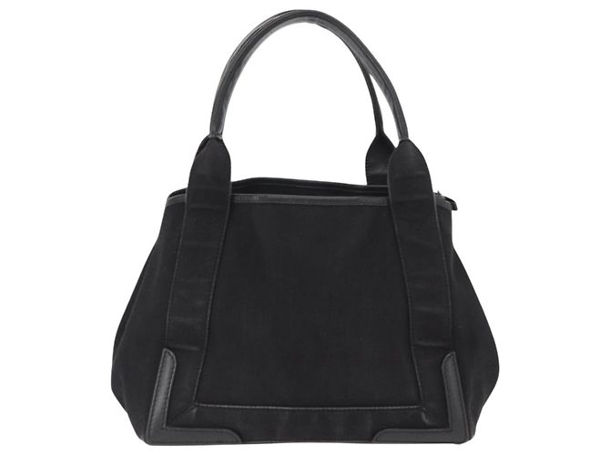 BALENCIAGA Navy Cabas S Hand Bag Canvas Black 339933 Auth hk3318 - view 3