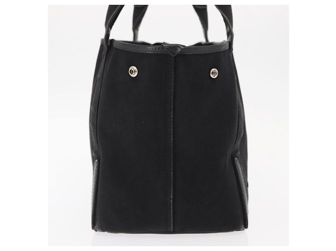 BALENCIAGA Navy Cabas S Hand Bag Canvas Black 339933 Auth hk3318 - view 4