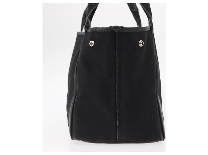 BALENCIAGA Navy Cabas S Hand Bag Canvas Black 339933 Auth hk3318 - view 5