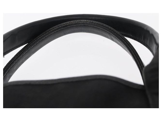 BALENCIAGA Navy Cabas S Hand Bag Canvas Black 339933 Auth hk3318 - view 9