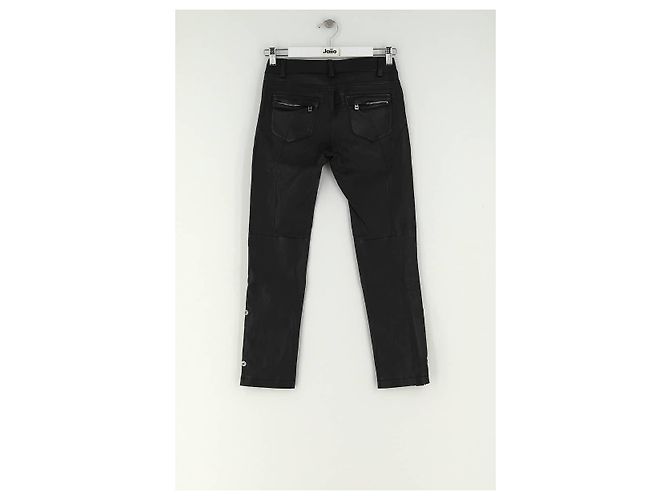 Zadig & Voltaire Schwarze Leder-Slim-Pants - Ansicht 4