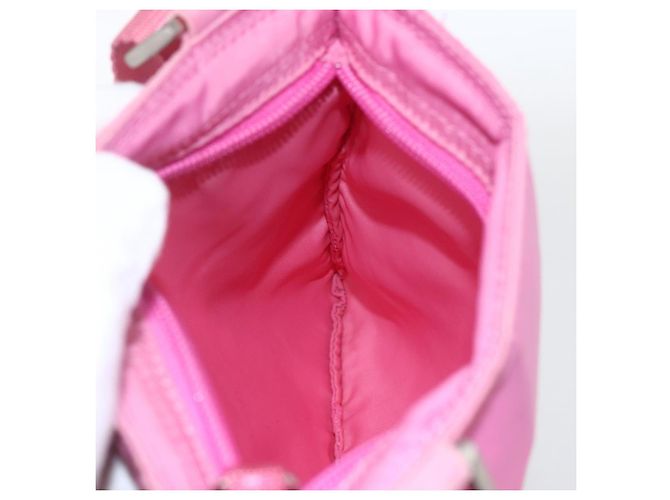 PRADA Schultertasche Nylon Rosa Silber Authentisch 161410 Pink - Ansicht 21