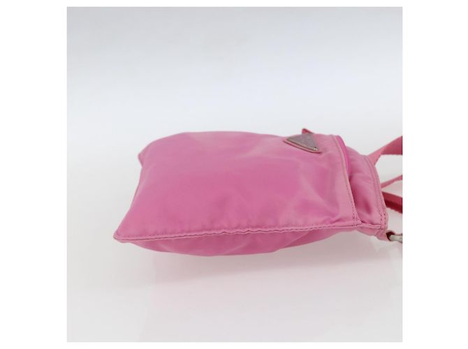 PRADA Schultertasche Nylon Rosa Silber Authentisch 161410 Pink - Ansicht 4