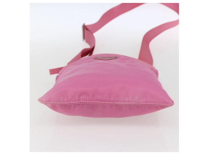 PRADA Schultertasche Nylon Rosa Silber Authentisch 161410 Pink - Ansicht 5