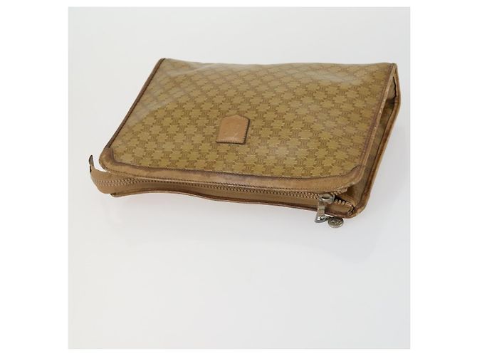 Céline Borsa in tela Macadam CELINE in pelle PVC e suede 3 pezzi beige arancione Auth ti3616 - vista 11
