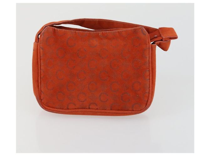 Céline Borsa in tela Macadam CELINE in pelle PVC e suede 3 pezzi beige arancione Auth ti3616 - vista 14