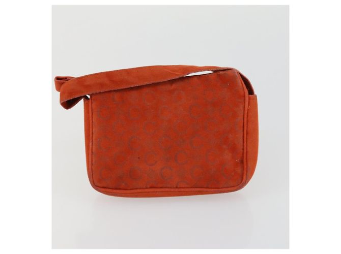 Céline Borsa in tela Macadam CELINE in pelle PVC e suede 3 pezzi beige arancione Auth ti3616 - vista 15