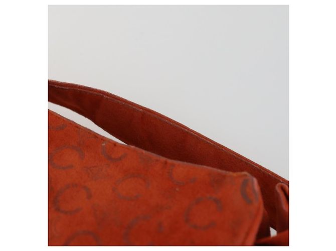Céline Borsa in tela Macadam CELINE in pelle PVC e suede 3 pezzi beige arancione Auth ti3616 - vista 18