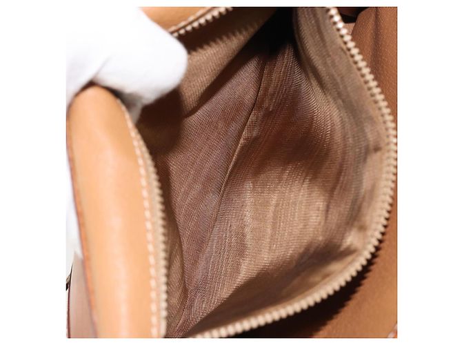 Céline Borsa a spalla circolare in tela Macadam CELINE in pelle PVC marrone oro Auth 161048 D'oro - vista 11