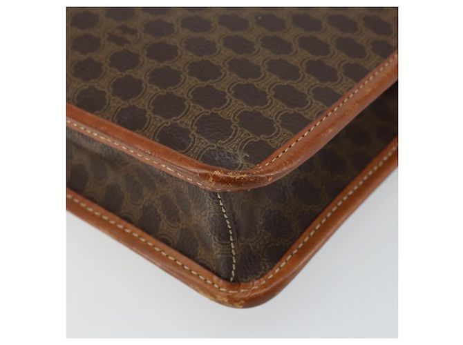 Céline Borsa a spalla circolare in tela Macadam CELINE in pelle PVC marrone oro Auth 161048 D'oro - vista 15