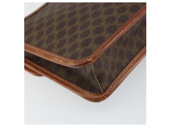 Céline Borsa a spalla circolare in tela Macadam CELINE in pelle PVC marrone oro Auth 161048 D'oro - vista 16
