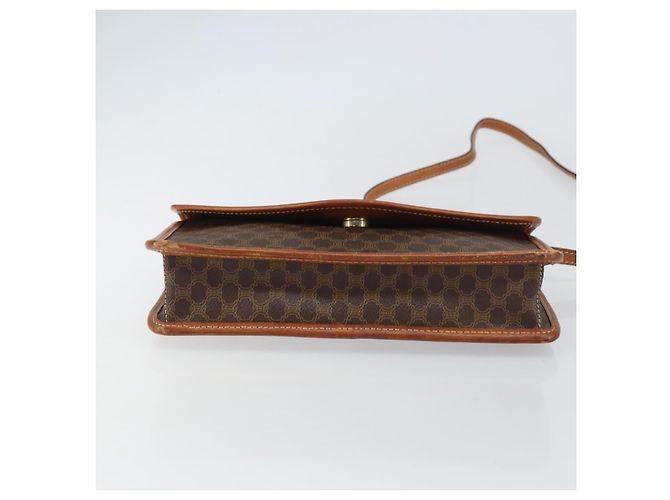 Céline Borsa a spalla circolare in tela Macadam CELINE in pelle PVC marrone oro Auth 161048 D'oro - vista 5