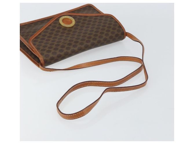 Céline Borsa a spalla circolare in tela Macadam CELINE in pelle PVC marrone oro Auth 161048 D'oro - vista 7