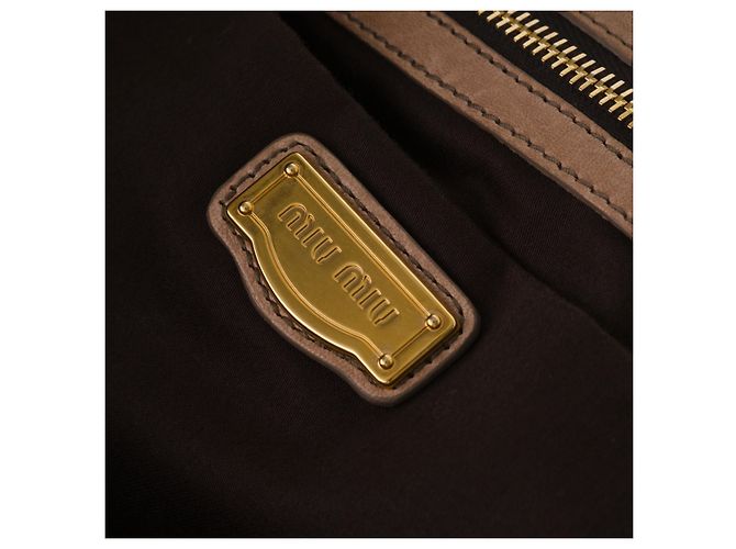 Borsa Hobo Matelassé Miu Miu Marrone - vista 9