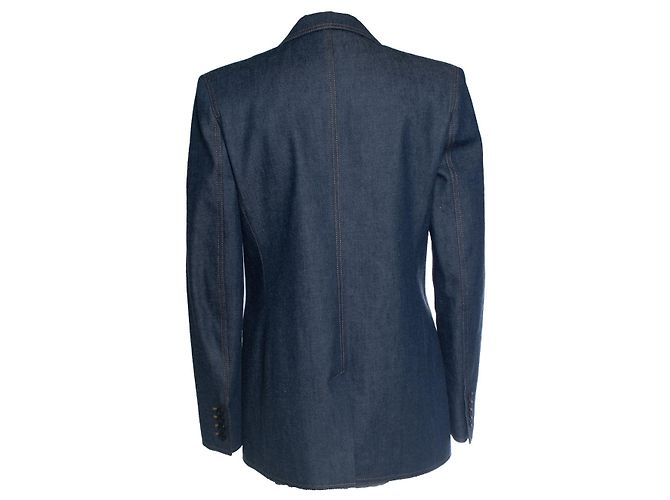 Einreiher Denim-Blazer von Saint Laurent Blau - Ansicht 3
