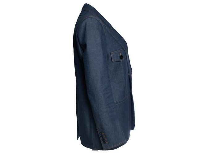 Einreiher Denim-Blazer von Saint Laurent Blau - Ansicht 4