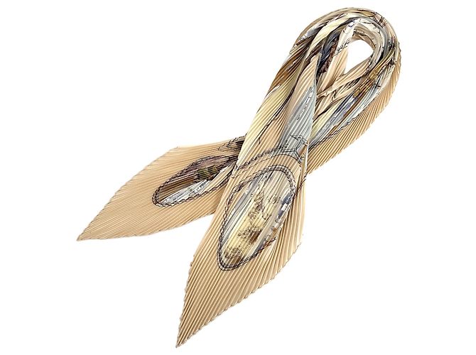 Silk In Bufanda plisada CRONLAND de Hermès Multicolor Beige - vista 4
