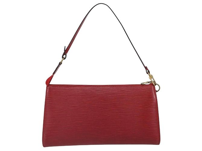 Pochette Accessoires in pelle Epi Louis Vuitton Rosso - vista 2