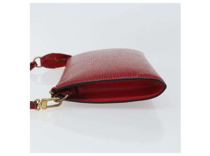 Pochette Accessoires in pelle Epi Louis Vuitton Rosso - vista 4