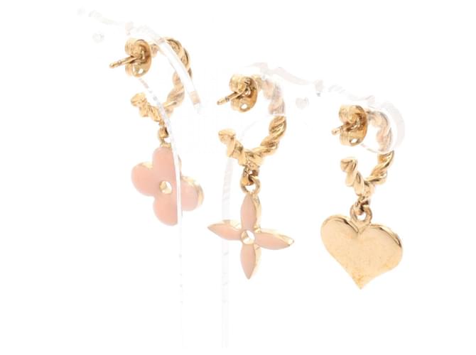 Orecchini Sweet Monogram Louis Vuitton Rosa Blu D'oro - vista 2