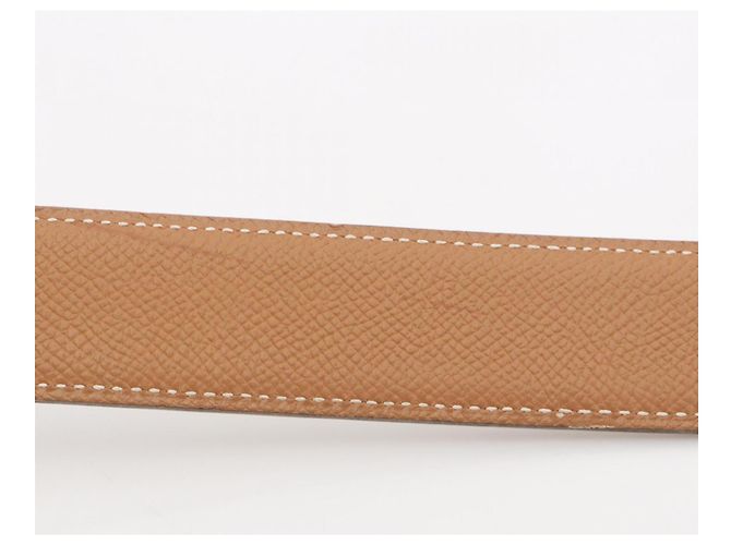 Constance H Gürtel von Hermès Braun Weiß - Ansicht 8