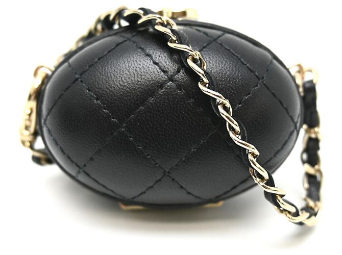 Charm per borsa in pelle di agnello nero Chanel - vista 2