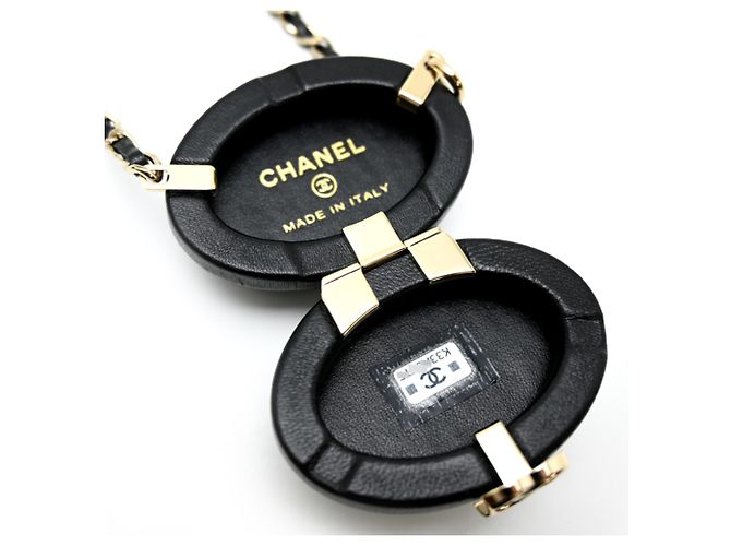 Charm per borsa in pelle di agnello nero Chanel - vista 5