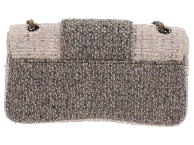 Timeless Chanel CC Flap Satchel gestepptes Tweed Medium Braun - Ansicht 2