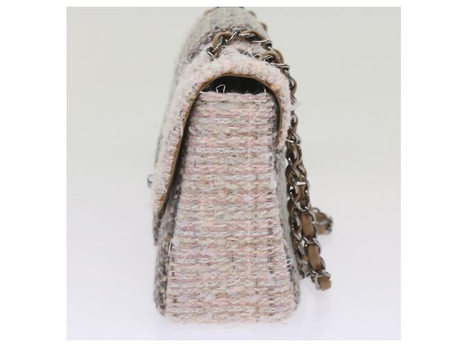Timeless Chanel CC Flap Satchel gestepptes Tweed Medium Braun - Ansicht 4