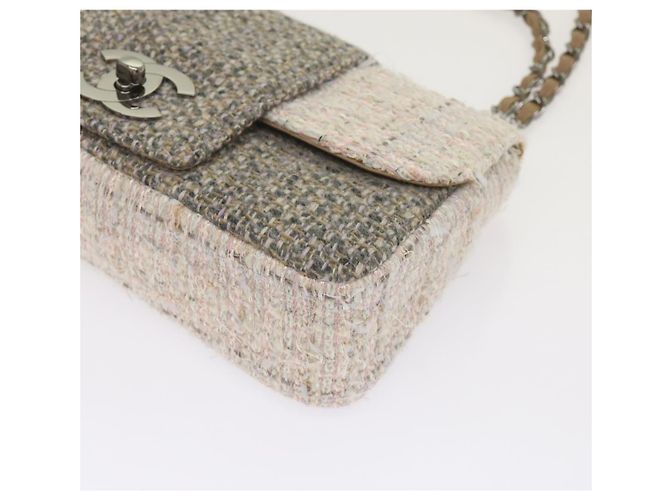 Timeless Chanel CC Flap Satchel gestepptes Tweed Medium Braun - Ansicht 6