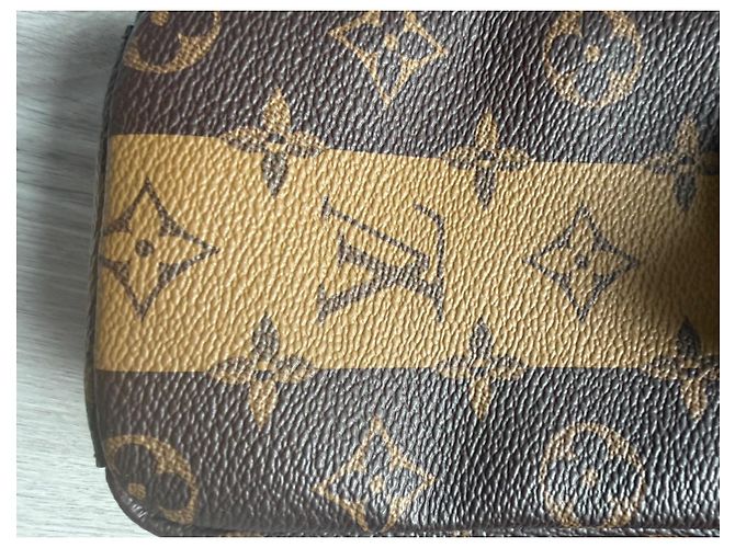 Montsouris Pouch Doppio per Telefono Louis Vuitton x Nigo Marrone - vista 7