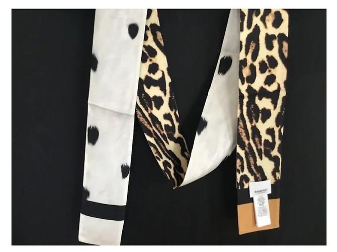 Sciarpa Burberry con stampa leopardata e dalmata Multicolore - vista 2