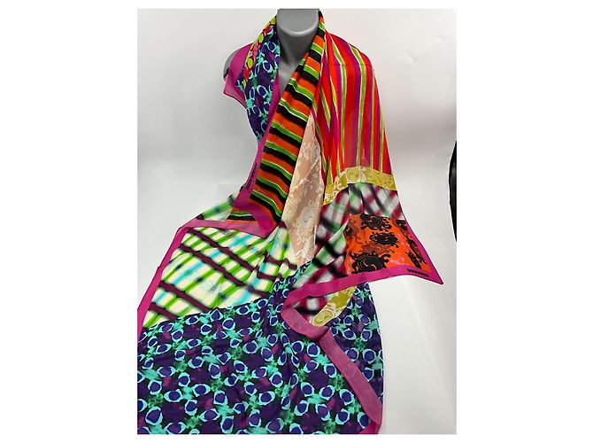 Dsquared2 Écharpe Dsquared - design de patchwork abstrait Multicolore - vue 10