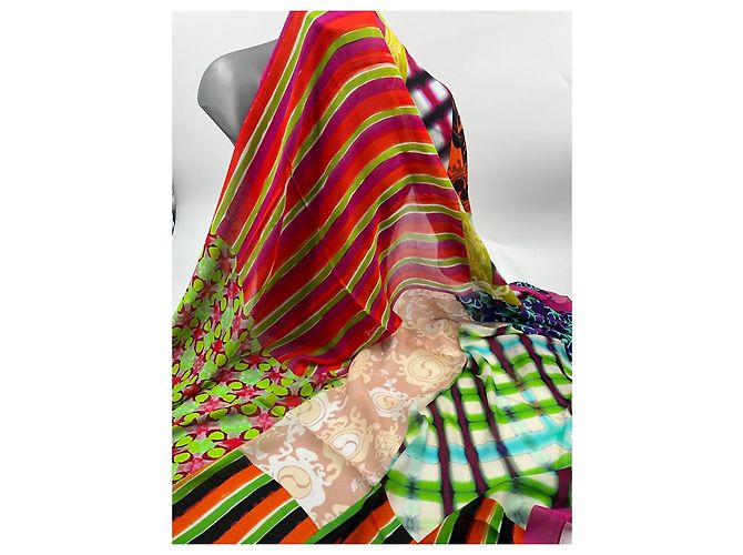 Dsquared2 Écharpe Dsquared - design de patchwork abstrait Multicolore - vue 11