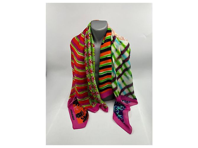Dsquared2 Écharpe Dsquared - design de patchwork abstrait Multicolore - vue 14