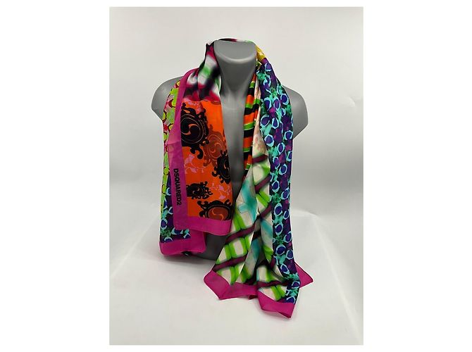 Dsquared2 Écharpe Dsquared - design de patchwork abstrait Multicolore - vue 4